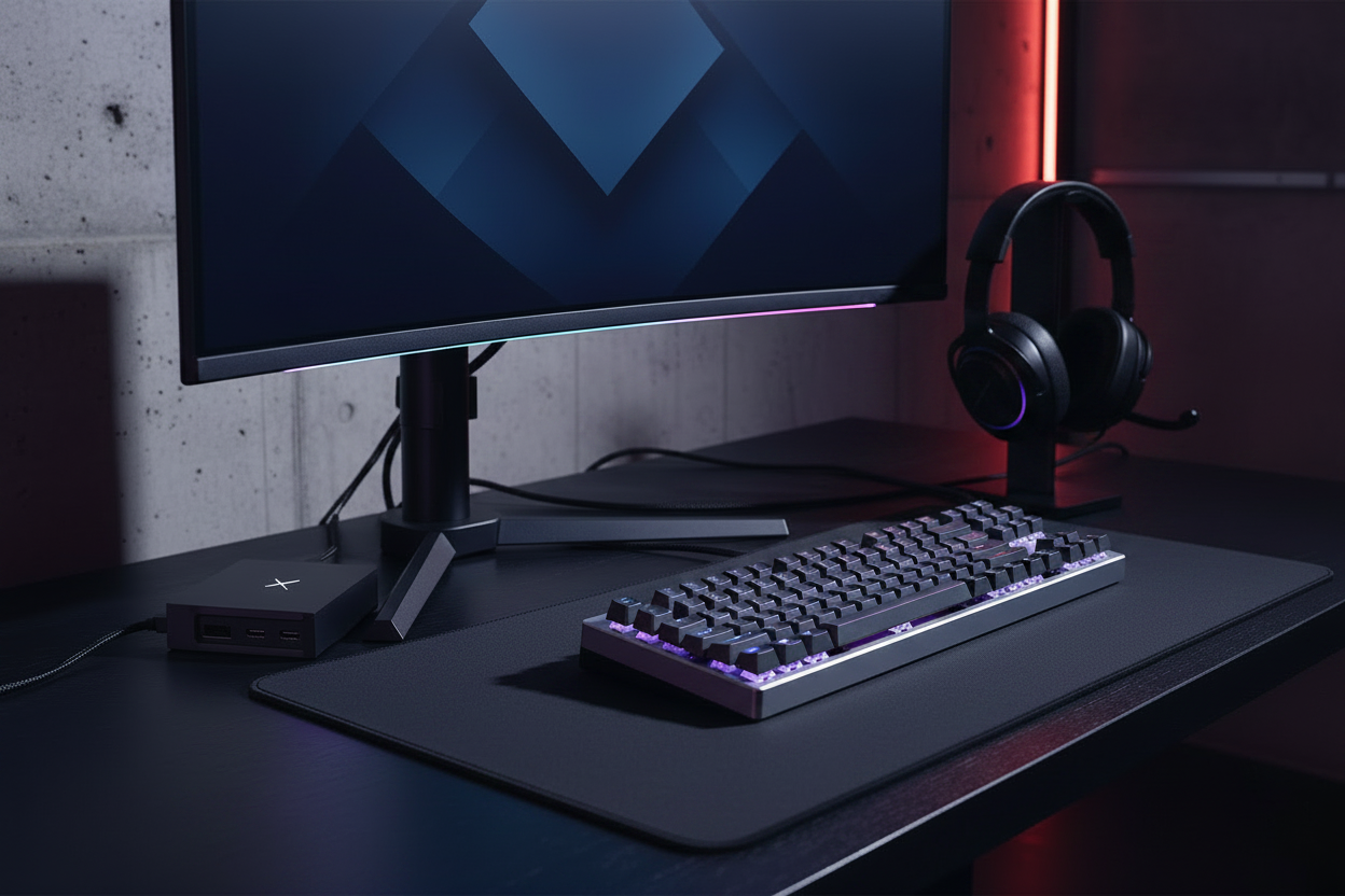 RGB Dark Desk Setup